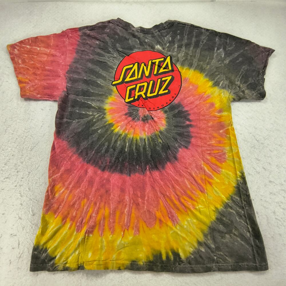 Santa Cruz Casual Crew Neck Short Sleeve Graphic Shirt Mens Size L Tie Dye - Picture 10 of 10